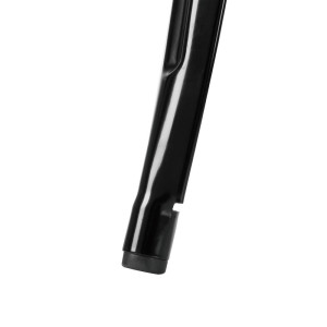 Kvadratinis juodas plieninis bistros stalas - 668 x 668 mm - Bolero