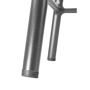 Žemūs kėdės su medine sėdynė - pilka metalo - 4 vnt. - Bolero