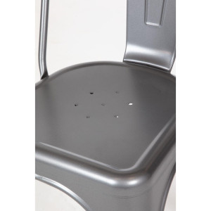 Pilkos metalinės kėdės - 4 vnt. - Bolero