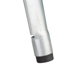 Kvadratinis pilkas plieninis stalas - I 668 x G 668 mm - Bolero