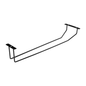 Stiklinių laikiklis juodas Olympia 406 mm: Elegancija ir patogumas