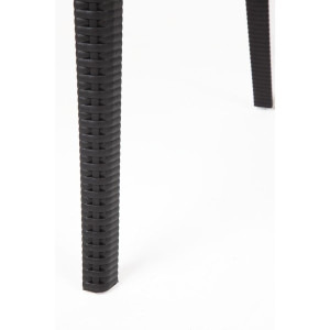 Apsauginės kėdės iš juostinio medžio PP, juodos spalvos - 4 vnt. Bolero restoranams ir viešbučiams