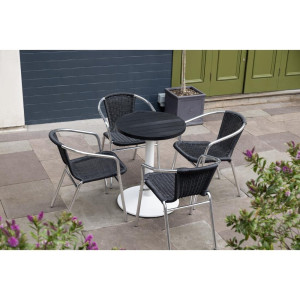 Stalo stalviršis apvalus aliuminio juodas Bolero 580 mm - modernus ir atsparus