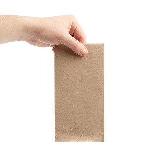 Stalo servetėlės iš 2 sluoksnių 1/8 400 mm Krafto popieriaus - 200 vnt.: Fiesta kokybė, aplinkai draugiškos