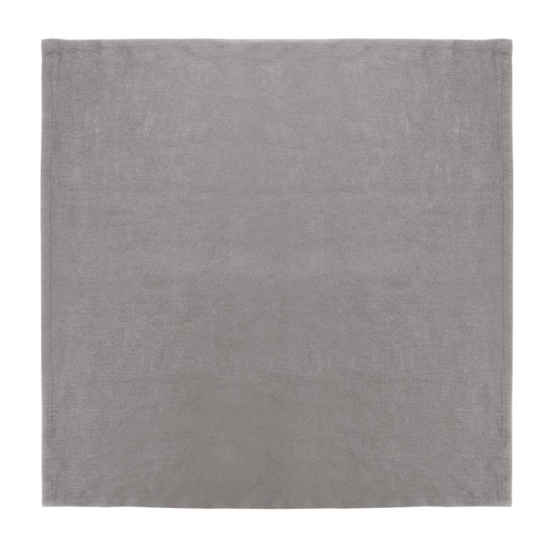 Serviettes de table en lin grises 400 x 400 mm - Lot de 12 - Olympia