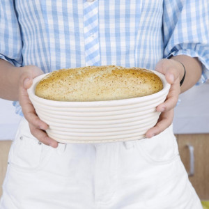 Ovalus rietavimo krepšys iš šiaudų Vogue 210x150x80 mm - profesionalaus lygio kokybė