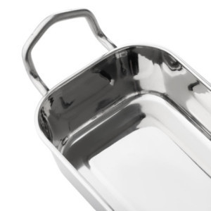 Stačiakampė nerūdijančio plieno pateikimo lėkštė - 140 x 90 mm - Olympia