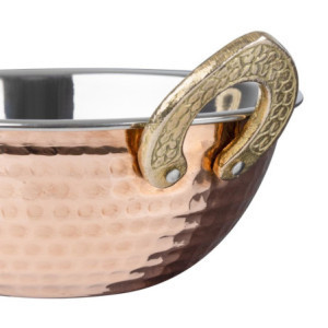 Vario puodas iš vario su nerūdijančio plieno rankenomis - 400 ml - Olympia