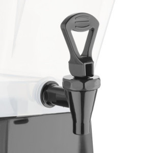 Juodasis polipropileno gėrimų dozatorius - 12 L - Olympia