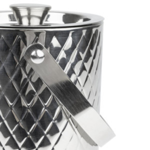 Dvigubos sienelės nerūdijančio plieno ledo kibiras - 2 L - Olympia