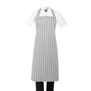 Pilka ir balta dryžuota prijuostė - Whites Chefs Clothing