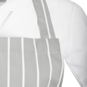 Pilka ir balta dryžuota prijuostė - Whites Chefs Clothing
