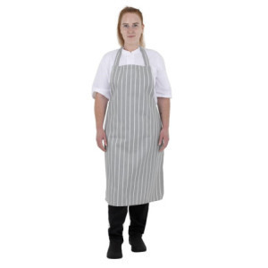 Pilka ir balta dryžuota prijuostė - Whites Chefs Clothing