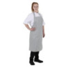 Pilka ir balta dryžuota prijuostė - Whites Chefs Clothing
