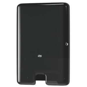 Rankinamasis rankšluosčių dozatorius Tork Xpress® juodas su išdėstytomis lapeliais | Elevation serija