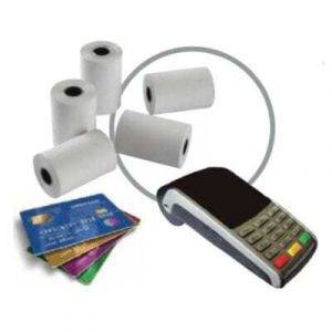 50 termoplyškų popieriaus ritinių rinkinys banko kortelių terminalams - 57 x 40 x 12 mm
