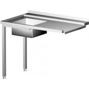 Krovimo stalas indaplovės su kriaukle kairėje.