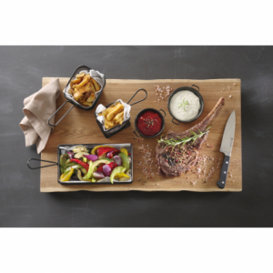 Mėlynas miniatiūrinis bulvių traškučių krepšelis - 90 x 90 mm