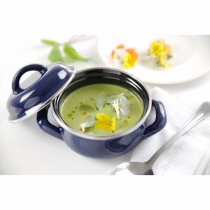 Mėlynas puodas su dangčiu - 0,5 L