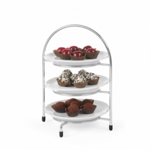 Chromuotas lėkščių stovas - 275 mm skersmens