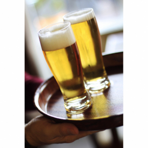 Aukštas apvalus medinis lėkštės formos stalviršis - 360 mm skersmens - HENDI prekės ženklas