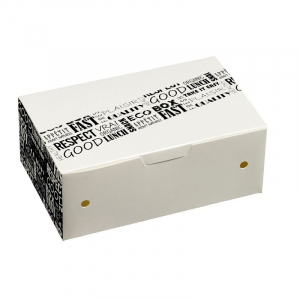 6 "District" vištienos gabaliukų dėžutė kartono dėžutėje - 114 x 73 x 45 mm - 50 vnt.