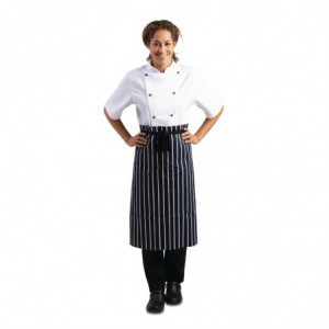 Virtuvės prijuostė juostelėmis mėlyna ir balta 760 x 920 mm - Whites Chefs Clothing - Fourniresto