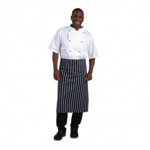 Virtuvės prijuostė juostelėmis mėlyna ir balta 760 x 920 mm - Whites Chefs Clothing - Fourniresto