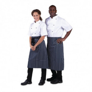 Virtuvės prijuostė juostelėmis mėlyna ir balta 760 x 920 mm - Whites Chefs Clothing - Fourniresto