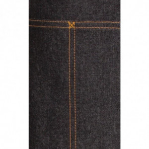 Juodas citrinų sultinio prijuostėlis „Memphis“ iš medvilnės 585 x 305 mm - „Chef Works“ - „Fourniresto“