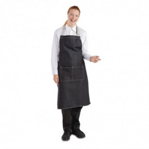 Pilvukas Bavette Denim Juoda Southside iš polikotono 700 x 1000 mm - Whites Chefs Clothing - Fourniresto