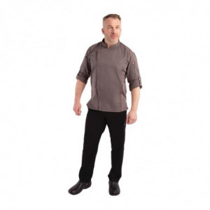 Virtuvės kombinezonas su užtrauktuku, grafito pilkos spalvos Hartford - dydis L - Chef Works - Fourniresto