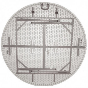 Apsukamas staliukas su baltu viduriu, skersmuo 1530 mm - Bolero - Fourniresto