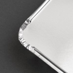 Dėžutės dangtis iš lakštinio kartono dideliam stačiakampiam aliuminio indeliui - 500 vnt. - Fiesta - Fourniresto