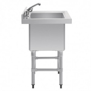 Gili kriauklė su atlošu 100 l 770 x 600 mm - Vogue - Fourniresto