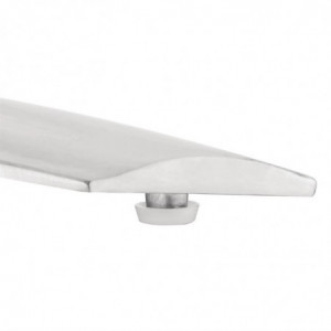 Kvadratinis stalas su lenkiamu stalu iš nerūdijančio plieno - 600 x 600 mm - Bolero - Fourniresto