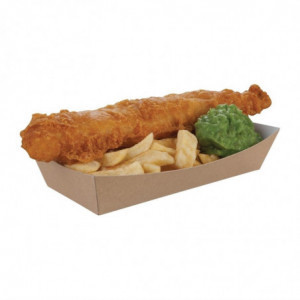 Mažas kompostuojamas maisto dėžutės iš krafto popieriaus 87 x 124 mm - 500 vnt. - Colpac - Fourniresto