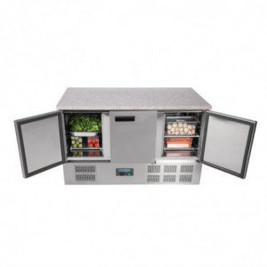 Šaldytuvas su teigiamu temperatūros režimu su marmuro darbastalį 368 L - Polar - Fourniresto