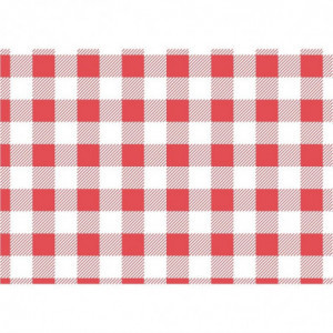 Nesmulkus raudonas Vichy popierius 250 x 250 mm - 200 vnt. - FourniResto - Fourniresto