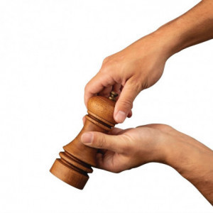 Druska ir pipirai malūnas iš senėjusio efekto medžio 150 mm - Olympia - Fourniresto