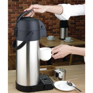 Dvigubo sienelio nerūdijančio plieno dubuo su svirtimi - 4 l - Olympia