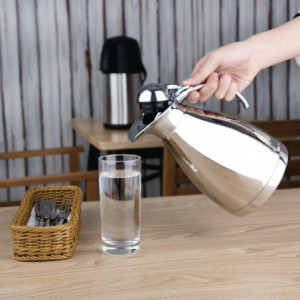 Izoterminis nerūdijančio plieno kriaušės su stiklo dangteliu 1,5 l - Olympia