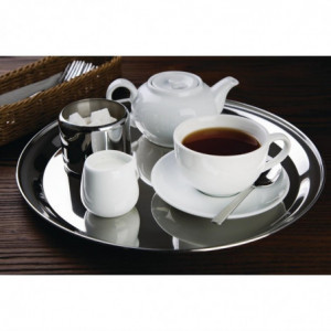 Aptarnavimo lėkštė apvali, nerūdijantis plienas, Ø 355 mm - Olympia - Fourniresto