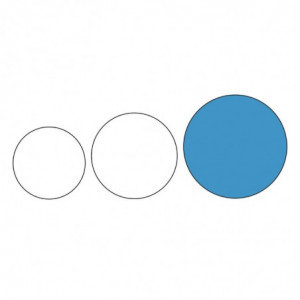 Apvalus laminuotas medinis stalviršis Mykonos riešutų spalvos Ø 380 mm - Cambro - Fourniresto