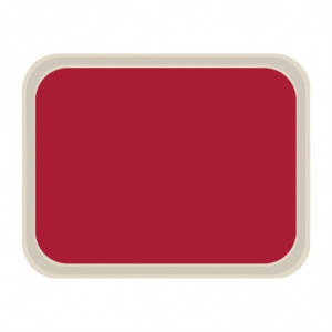 Plateau de Service en Polyester Standard 470x360mm Rouge - Roltex - Fourniresto