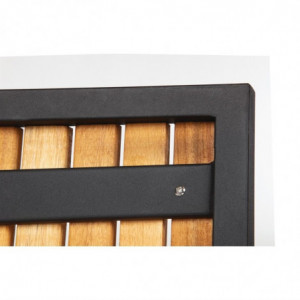 Plieniniai kėdės su akacijos medžiu - 4 vnt. - Bolero - Fourniresto