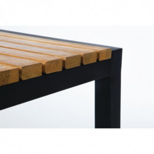 Baro kėdės iš plieno ir akacijos - 2 vnt. - Bolero - Fourniresto