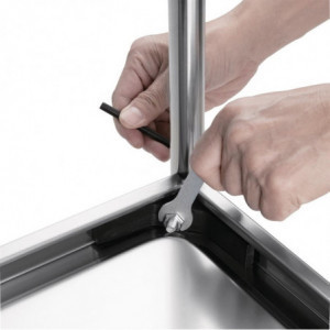 Nerūdijančio plieno vežimėlis - 3 lygiai - L 710 X P 405mm - 128Kg - Vogue