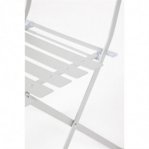 Išorinio laiptelio kėdė iš plieno - pilka - 2 vnt. - Bolero - Fourniresto