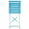 Chaises de terrasse en acier - bleu turquoise - Lot de 2 - Bolero - Fourniresto